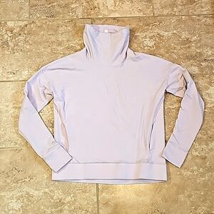 LULULEMON porcelain pink Stress Less funnel neck sweatshirt 8